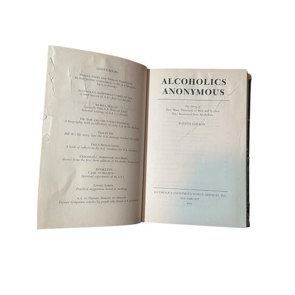 fourth edition of the book Alcoholics Anonymous - Picture 2 of 3